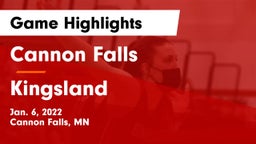 Cannon Falls  vs Kingsland  Game Highlights - Jan. 6, 2022