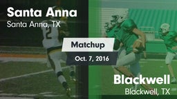 Matchup: Santa Anna vs. Blackwell  2016