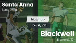 Matchup: Santa Anna vs. Blackwell  2017