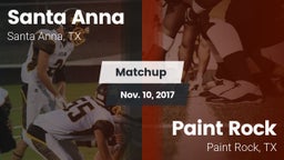 Matchup: Santa Anna vs. Paint Rock  2017