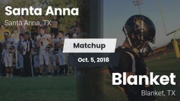 Matchup: Santa Anna vs. Blanket  2018