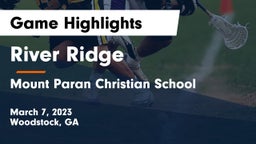 River Ridge  vs Mount Paran Christian School Game Highlights - March 7, 2023