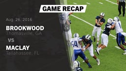 Recap: Brookwood  vs. Maclay  2016