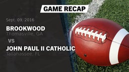 Recap: Brookwood  vs. John Paul II Catholic  2016
