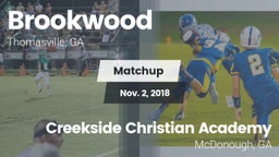 Matchup: Brookwood vs. Creekside Christian Academy 2018