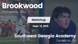 Matchup: Brookwood vs. Southwest Georgia Academy  2019