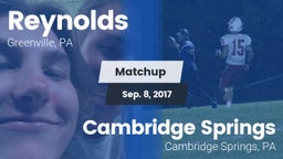 Matchup: Reynolds vs. Cambridge Springs  2017