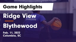 Ridge View  vs Blythewood  Game Highlights - Feb. 11, 2022