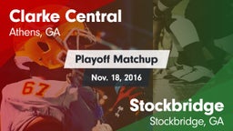 Matchup: Clarke Central vs. Stockbridge  2016