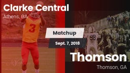 Matchup: Clarke Central vs. Thomson  2018