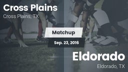 Matchup: Cross Plains vs. Eldorado  2016