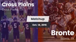 Matchup: Cross Plains vs. Bronte  2016