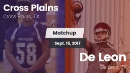 Matchup: Cross Plains vs. De Leon  2017