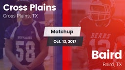 Matchup: Cross Plains vs. Baird  2017