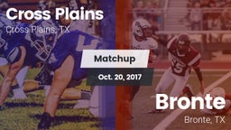 Matchup: Cross Plains vs. Bronte  2017