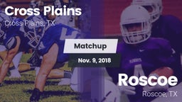 Matchup: Cross Plains vs. Roscoe  2018
