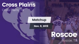 Matchup: Cross Plains vs. Roscoe  2019