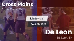 Matchup: Cross Plains vs. De Leon  2020