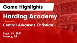 Harding Academy  vs Central Arkansas Christian Game Highlights - Sept. 19, 2022
