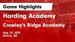 Harding Academy  vs Crowley's Ridge Academy Game Highlights - Aug. 22, 2023