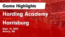 Harding Academy  vs Harrisburg  Game Highlights - Sept. 16, 2023