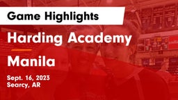 Harding Academy  vs Manila  Game Highlights - Sept. 16, 2023