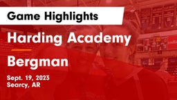 Harding Academy  vs Bergman Game Highlights - Sept. 19, 2023