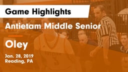 Antietam Middle Senior  vs Oley Game Highlights - Jan. 28, 2019