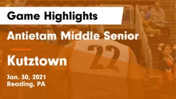 Antietam Middle Senior  vs Kutztown  Game Highlights - Jan. 30, 2021