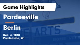 Pardeeville  vs Berlin  Game Highlights - Dec. 4, 2018