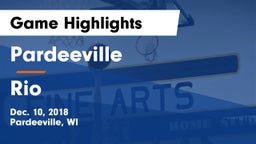 Pardeeville  vs Rio  Game Highlights - Dec. 10, 2018