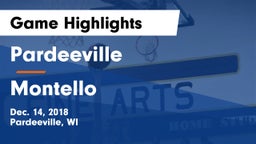 Pardeeville  vs Montello  Game Highlights - Dec. 14, 2018