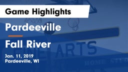 Pardeeville  vs Fall River  Game Highlights - Jan. 11, 2019