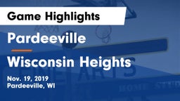 Pardeeville  vs Wisconsin Heights  Game Highlights - Nov. 19, 2019