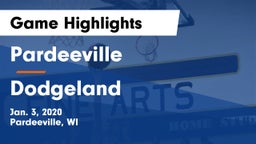 Pardeeville  vs Dodgeland  Game Highlights - Jan. 3, 2020