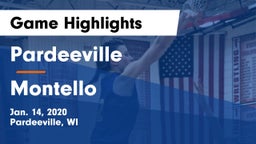 Pardeeville  vs Montello Game Highlights - Jan. 14, 2020