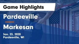 Pardeeville  vs Markesan  Game Highlights - Jan. 23, 2020