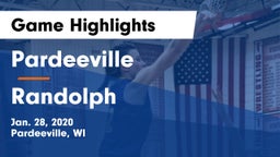 Pardeeville  vs Randolph Game Highlights - Jan. 28, 2020