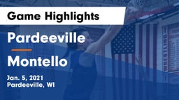 Pardeeville  vs Montello Game Highlights - Jan. 5, 2021