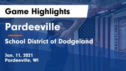 Pardeeville  vs School District of Dodgeland Game Highlights - Jan. 11, 2021