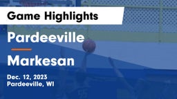 Pardeeville  vs Markesan  Game Highlights - Dec. 12, 2023