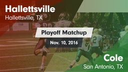 Matchup: Hallettsville vs. Cole  2016