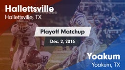 Matchup: Hallettsville vs. Yoakum  2016