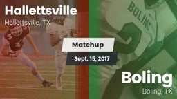 Matchup: Hallettsville vs. Boling  2017