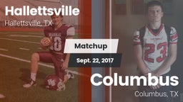 Matchup: Hallettsville vs. Columbus  2017