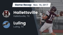 Recap: Hallettsville  vs. Luling  2017