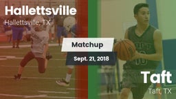 Matchup: Hallettsville vs. Taft  2018