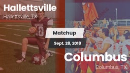 Matchup: Hallettsville vs. Columbus  2018