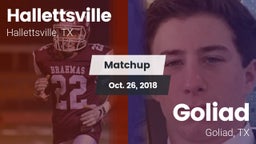 Matchup: Hallettsville vs. Goliad  2018
