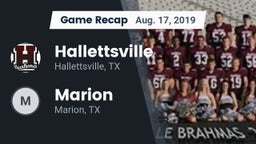 Recap: Hallettsville  vs. Marion  2019